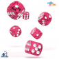 Preview: Oakie Doakie Dice W6 Würfel 16 mm Speckled - Rosa 12 Stück